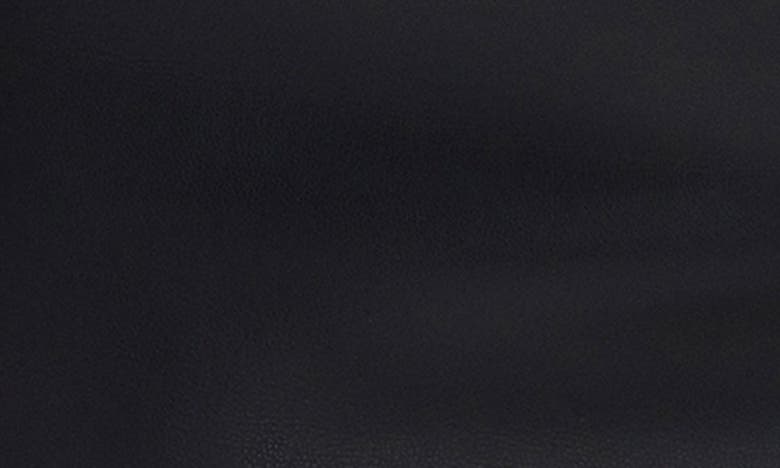 Good American Better Than Leather Crop Faux Leather Button-up Shirt In Black001