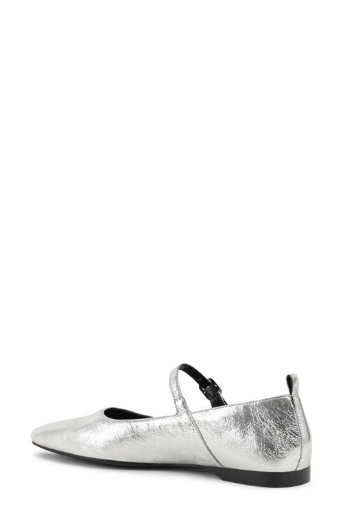 Vagabond Shoemakers Delia Mary Jane Flat In Silver