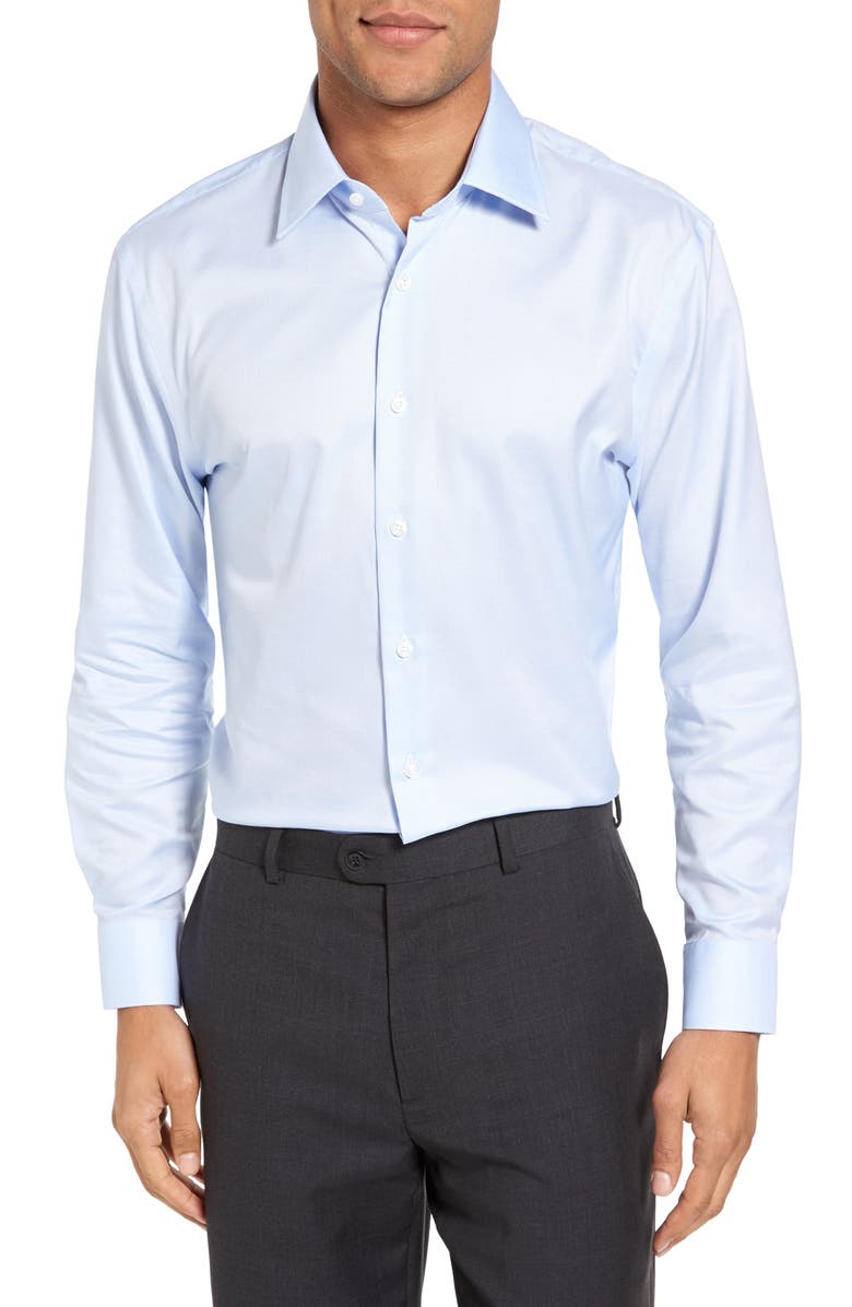 John W. Nordstrom® Trim Fit Non-Iron Solid Dress Shirt | Nordstrom