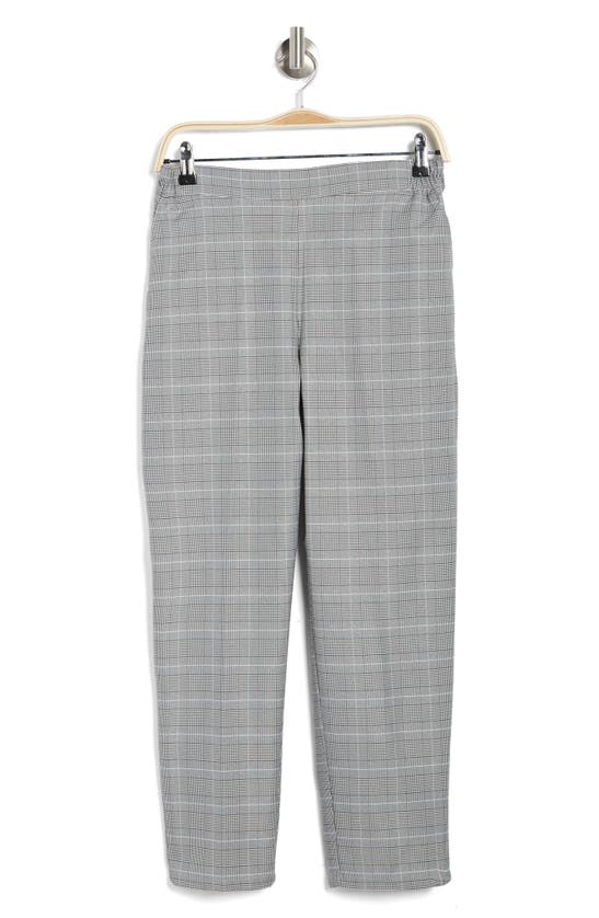 Nordstrom Rack Hybrid Plaid Straight Leg Pants In Grey- Ivory
