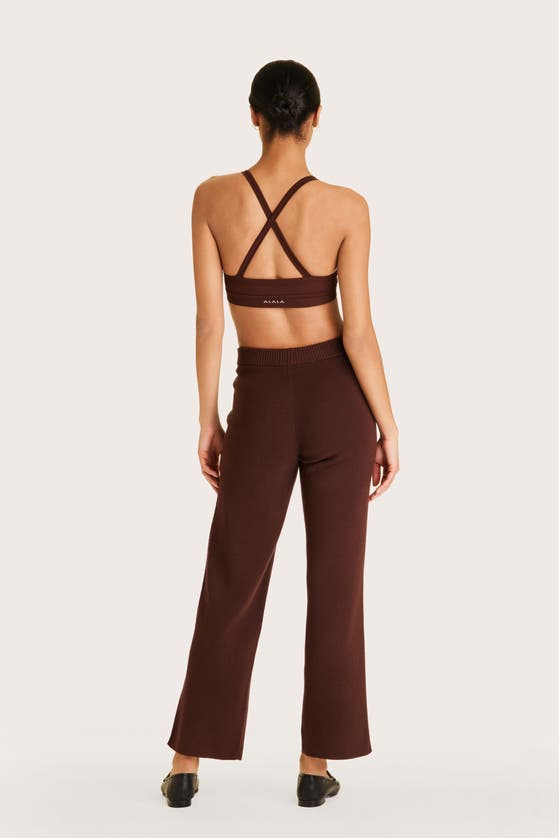Shop Alala Spencer Knit Trouser In Coffee