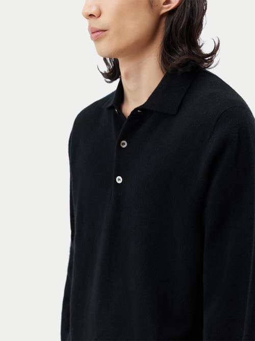 Shop Gobi Cashmere Polo Neck Sweater In Black