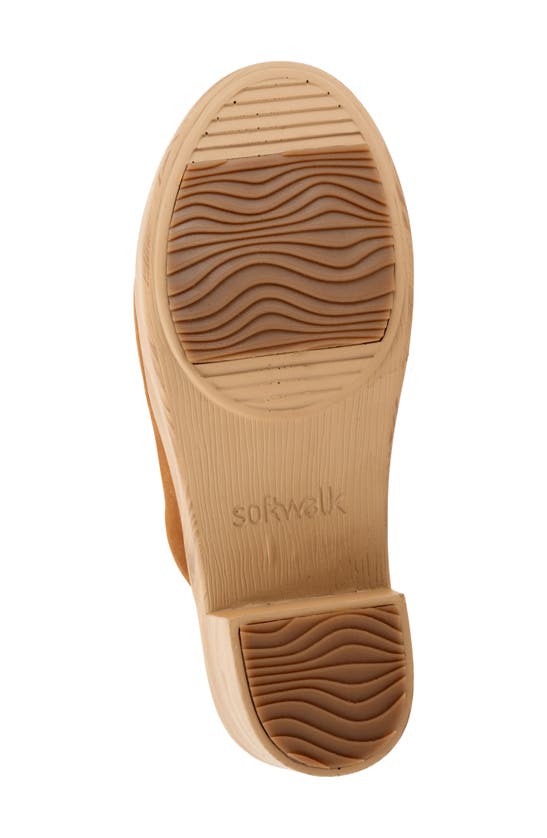 Softwalk Felida Platform Mule In Tan Nubuck