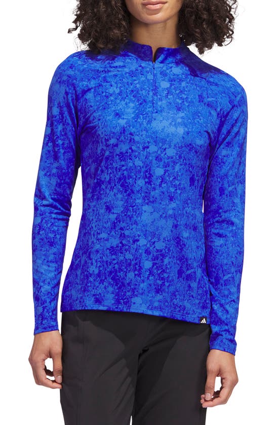 Adidas Golf Long Sleeve Golf Shirt In Lucid Blue