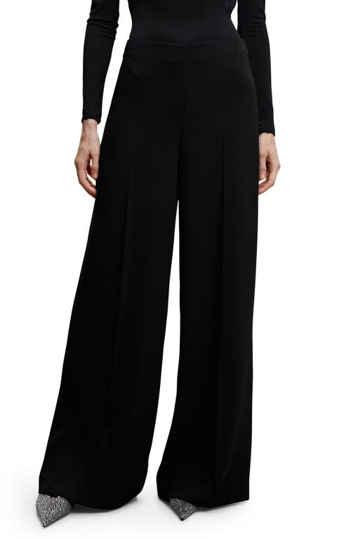 MANGO High Waist Palazzo Pants in Black at Nordstrom, Size 1