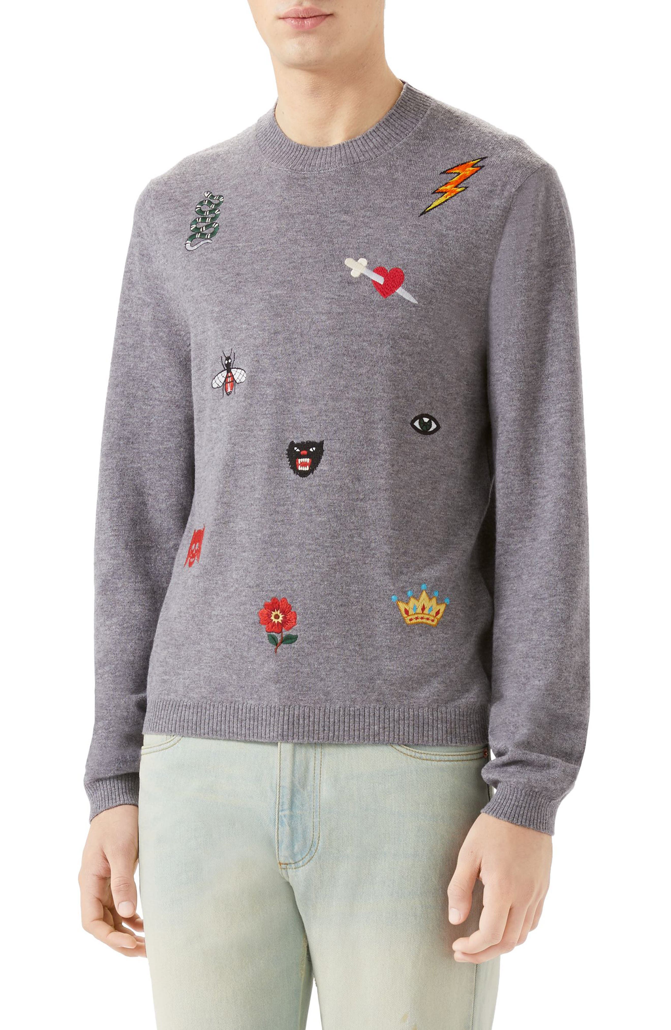 gucci embroidered sweater