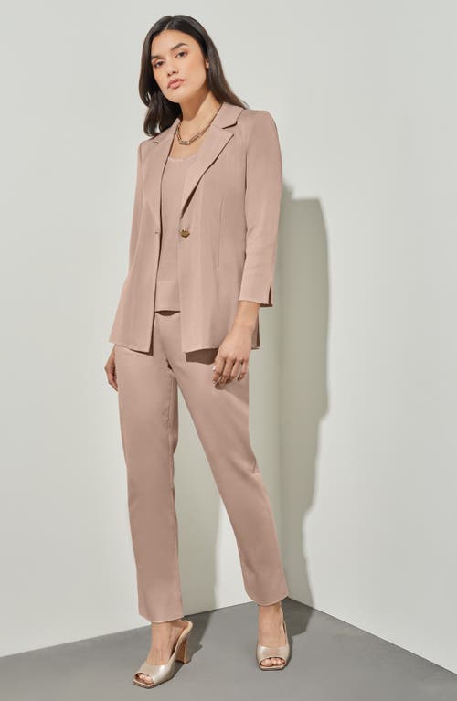 Ming Wang One-button Knit Blazer In Java