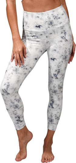 90 DEGREE BY REFLEX Lux Printed High Waist Ankle Leggings