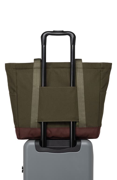 Herschel Supply Co . Heritage Recycled Twill Tote In Ivy Green/chicory Coffee