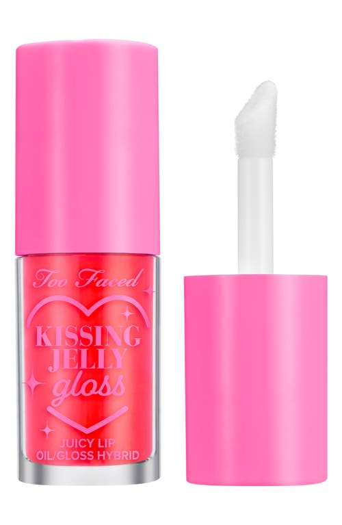 Too Faced Kissing Jelly Lip Oil Gloss in Sour Watermelon at Nordstrom