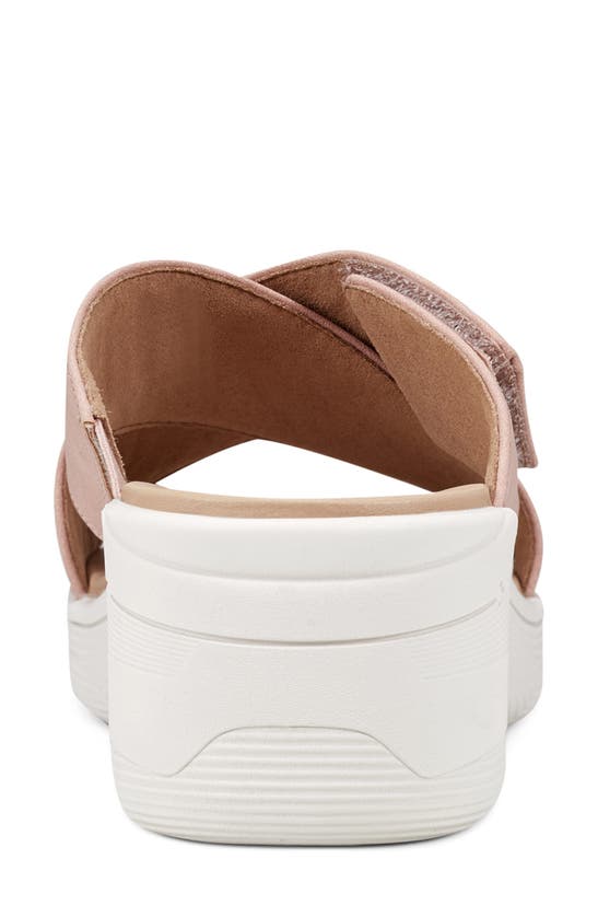 Shop Easy Spirit Bindie Wedge Sandal In Rose Dawn