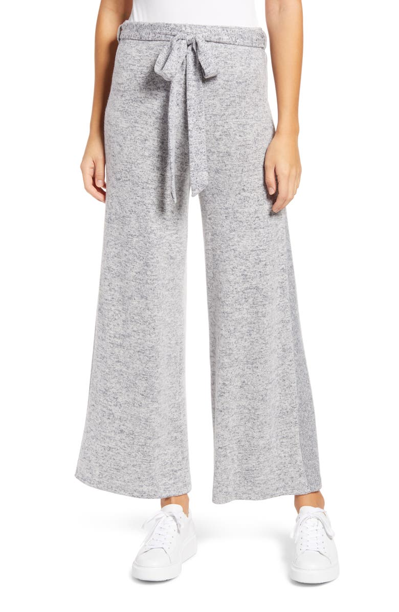 BOBEAU Brushed Knit Wide Leg Pants, Main, color, DEW NIGHTFALL