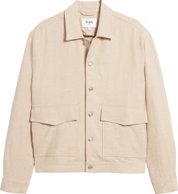 Wax London Mitford Linen & Cotton Shirt Jacket | Nordstrom