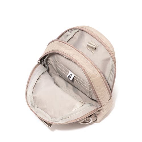 Baggallini Double Zip Mini Sling Bag In Moonrock