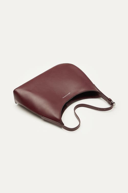 Want Les Essentiels De La Vie Want Les Essentiels Arch Smooth Leather Shoulder Bag In Dark Cherry