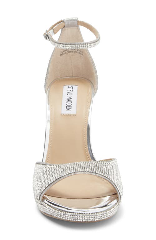 Shop Steve Madden Wiley Ankle Strap Sandal In Silver