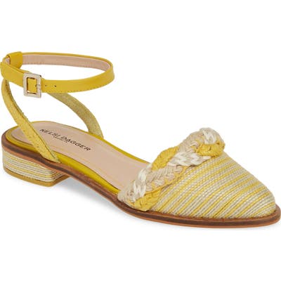 Kelsi Dagger Brooklyn Annalese Ankle Strap Flat- Yellow