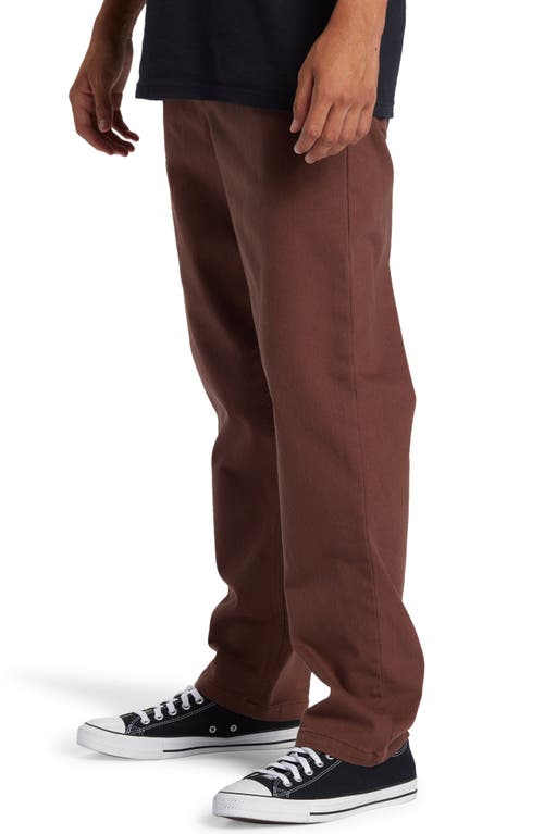 Quiksilver Dna Beach Cotton Twill Pants In Brown Stone
