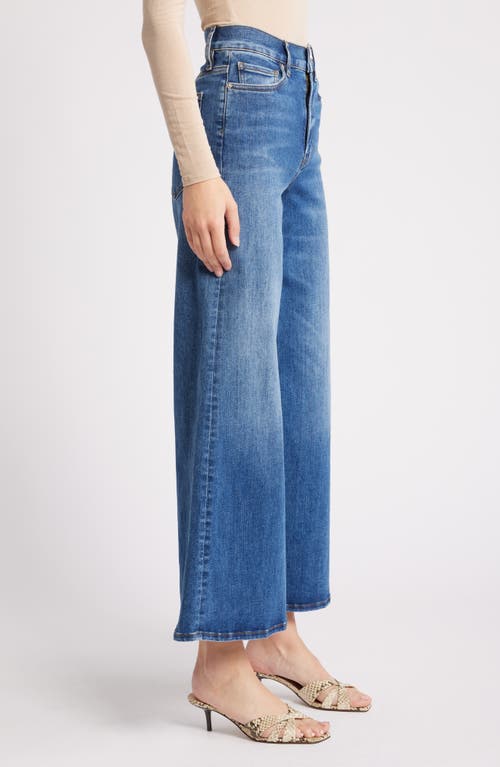 Frame Le Jane Raw Hem Crop Wide Leg Jeans In Mermaid