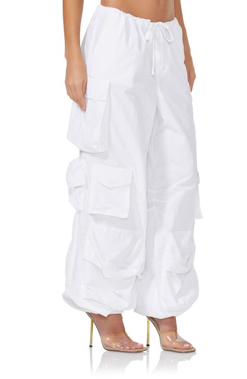 AFRM Etienne Parachute Cargo Pants in Bright White