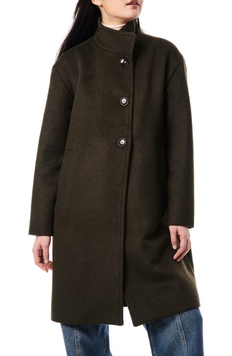 Melton Wool Blend Coat