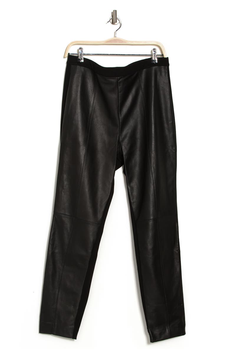 St. John Collection Faux Leather & Ponte Knit Pants | Nordstromrack