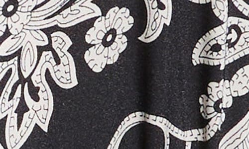 Vici Collection Kendra Print Satin Button-up Shirt In Black/multi