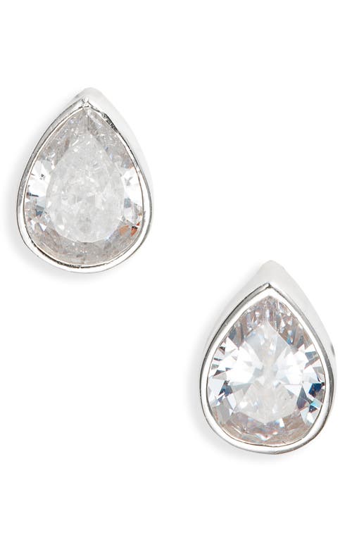 Shymi Fancy Bezel Stud Earrings In Metallic