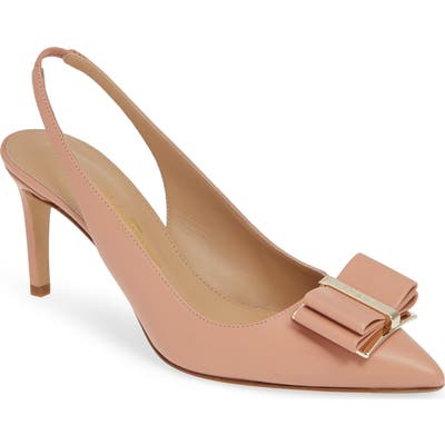 Salvatore Ferragamo Bow Slingback Pump, Pink