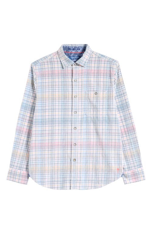 Shop Tommy Bahama Coastline Check Stretch Cotton Corduroy Button-up Shirt In Featherstone