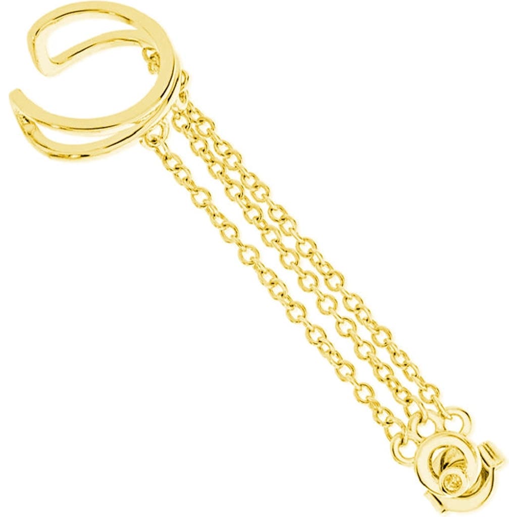 Lucy Quartermaine Art Deco Cuff And Stud In Gold