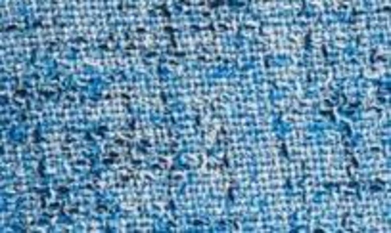 Shop Emilia Wickstead V-neck Tweed Midi Dress In Blue