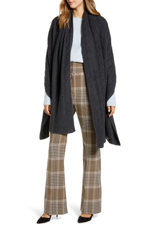 halogen(r) Cashmere Wrap in Grey Charcoal Heather