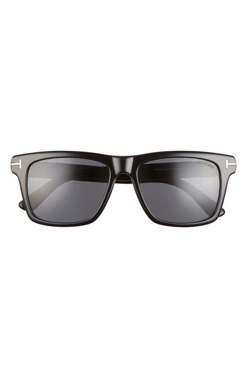 Tom Ford Buckley-02 56mm Square Sunglasses In Sblk/smk