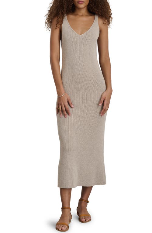 Cara Sleeveless Knit Midi Dress in Oatmeal