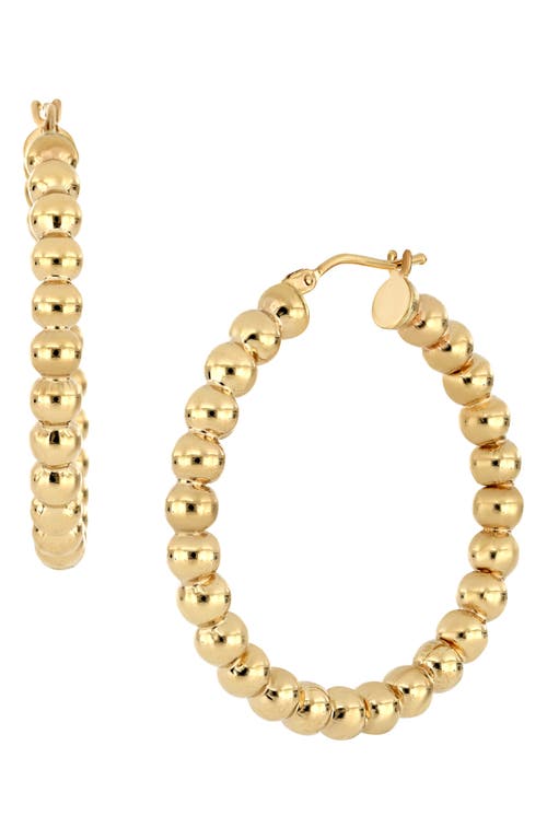 Bony Levy 14K Gold Graduated Bead Hoop Earrings in 14K Yellow Gold at Nordstrom