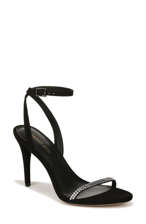 Shop Veronica Beard Maya Ankle Strap Sandal In Black/crystal