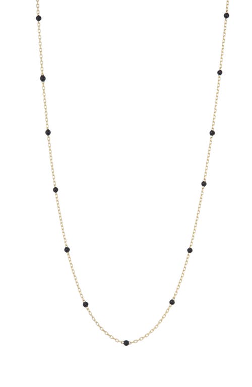 Shop Argento Vivo Sterling Silver Enamel Dot Station Necklace In Gold/black