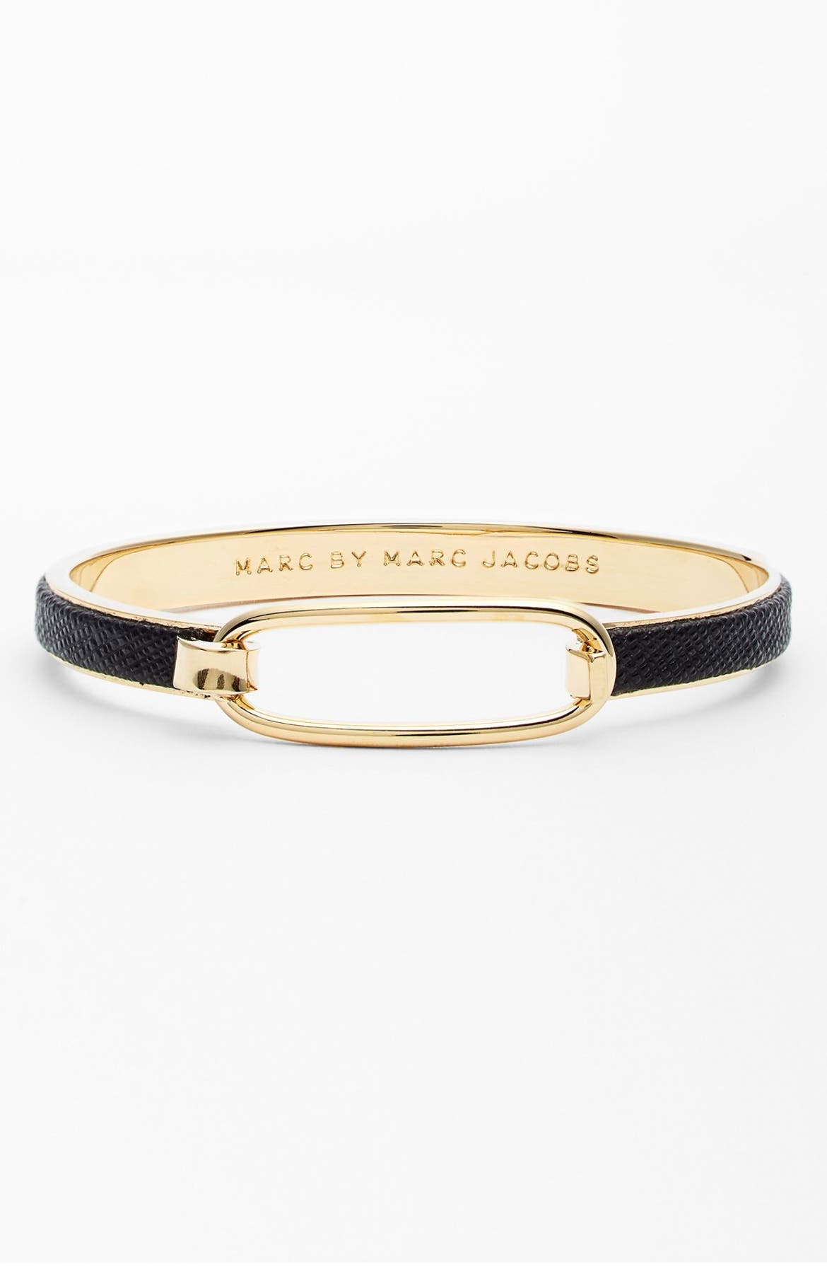 MARC BY MARC JACOBS 'Ferus' Leather Inlay Hinged Bangle | Nordstrom