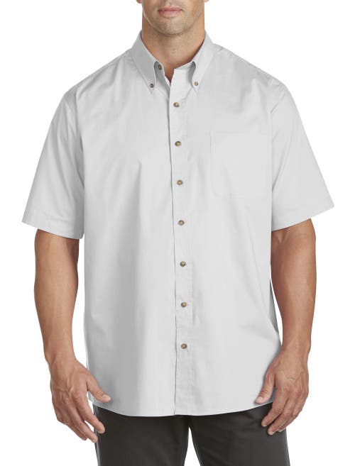 Harbor Bay Easy-care Solid Sport Shirt In White