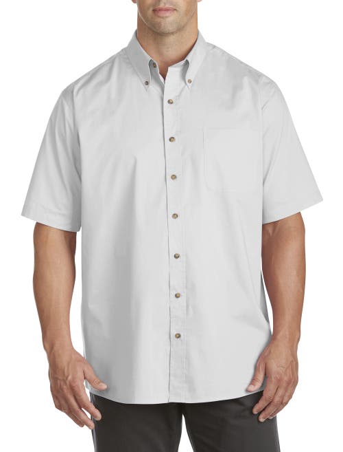 HARBOR BAY HARBOR BAY BY DXL EASY-CARE SOLID SPORT SHIRT 