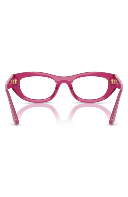 Vogue 49mm Oval Optical Glasses In Fuchsia