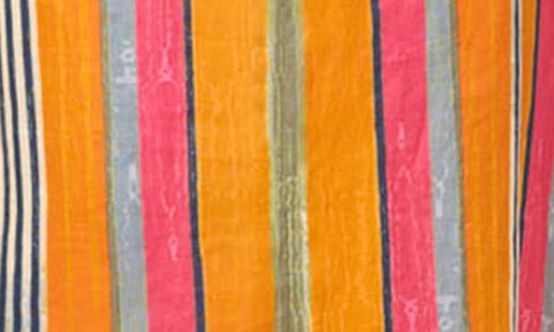 Shop Staud Laura Stripe Linen Sundress In Multi Bayadere Stripe