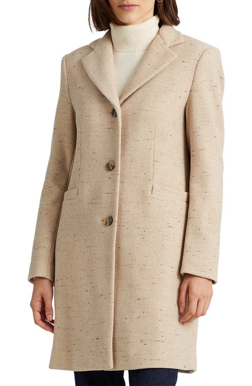 Lauren Ralph Reefer Wool Blend Coat at Nordstrom,