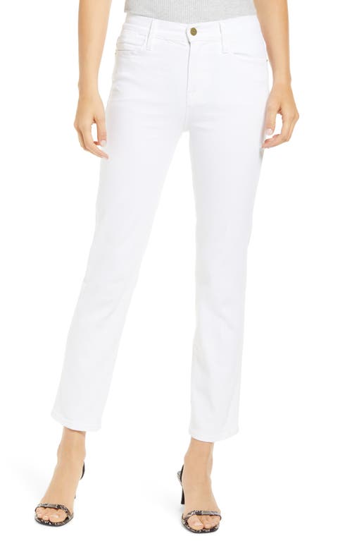 FRAME Le High Ankle Straight Leg Jeans in Blanc