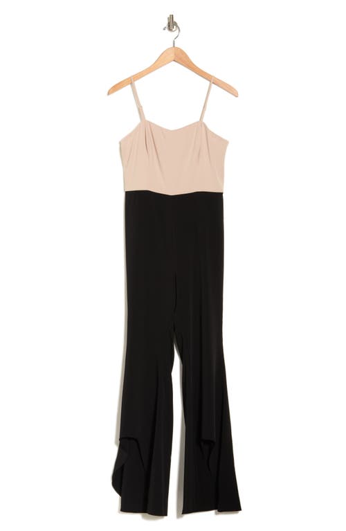 Shop Vici Collection Cherie Colorblock Jumpsuit In Beige/black