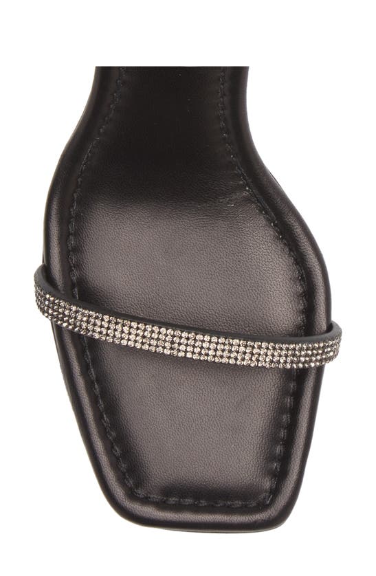 Shop Frame Le Ozzie Ankle Tie Sandal In Noir/ Silver