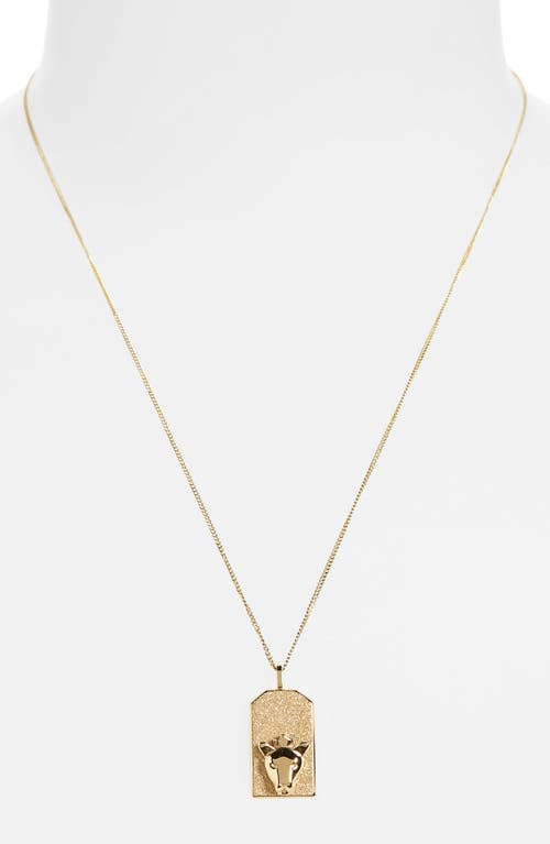 Jenny Bird Zodiac Pendant Necklace In Gold - Leo