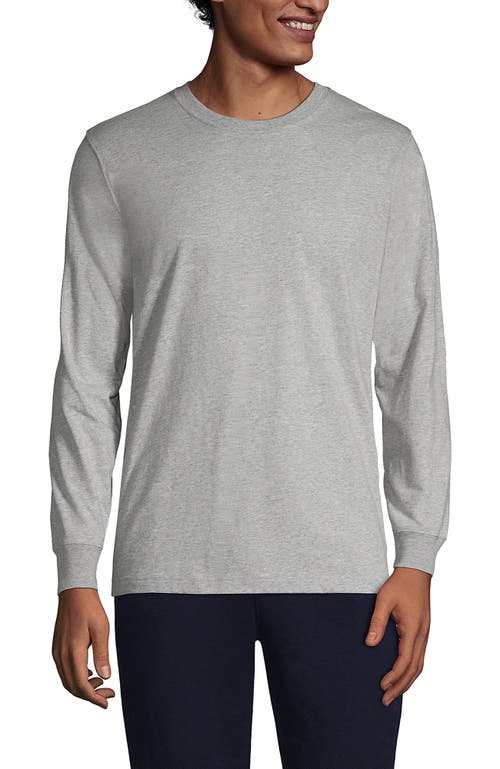 Shop Lands' End Super-t Long Sleeve T-shirt In Gray Heather