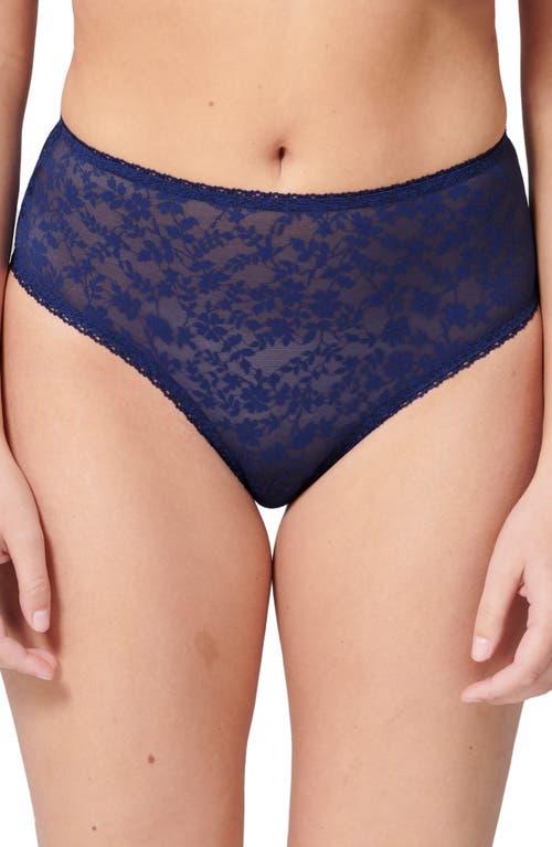 Simone Perele Thelma Lace Briefs in Midnight at Nordstrom, Size Small